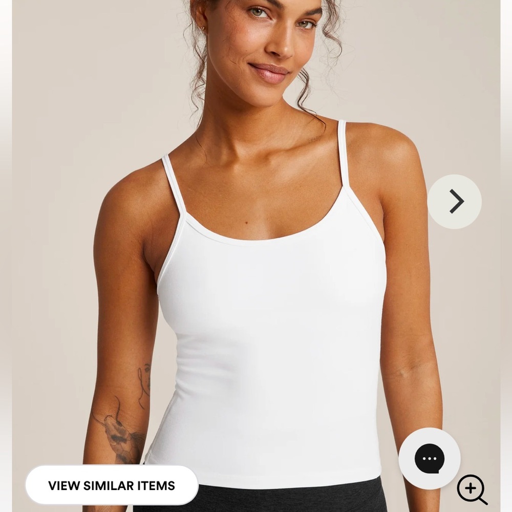 Beyond Yoga Spacedye Truly Tank in Cloud White size L